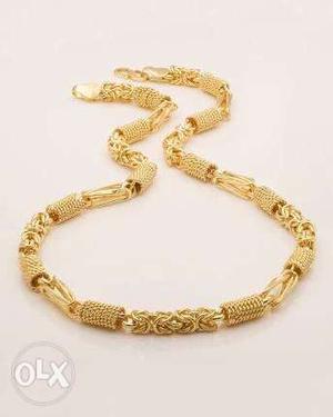 Gold plated Yellow Beaded chain