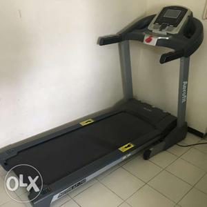 Gray And Black Aerofit Treadmill
