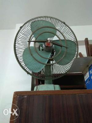 Gray And Teal Desk Fan