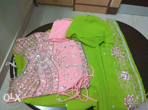 Green And Pink gaghra Dress size 36