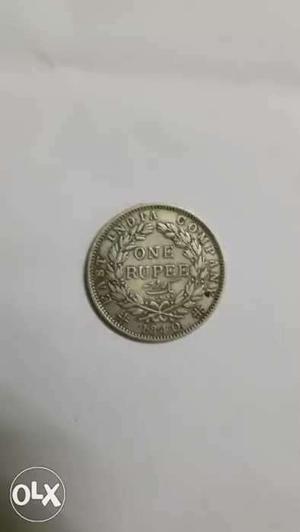 Pure Silver 1 Rupee 180 years old Antique Coin queen