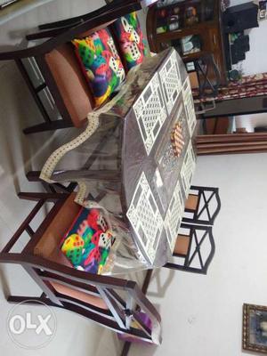 6 seater dining table with multiple sheets and
