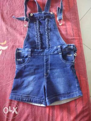 Almost new denim dangari, shorts and skirt for 8-9 yr old