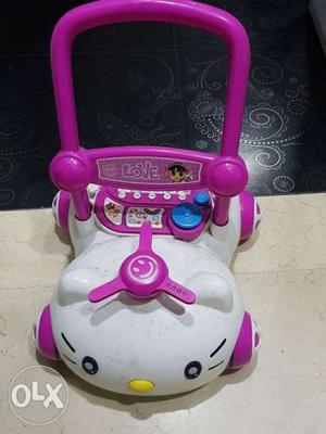 Baby's White And Purple Hello Kitty Activity Walker