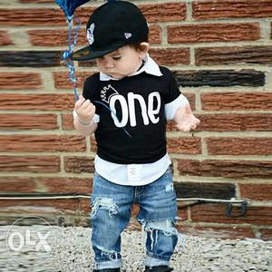 Boy's Black Fitted Cap