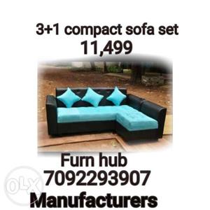 Brand new 3+1 compact sofa set in fabric good