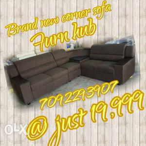 Brand new wooden corner sofa 2+2+1+ corner