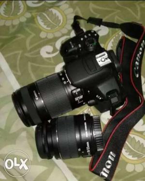 Canon Eos 550D with short lens and long lens And