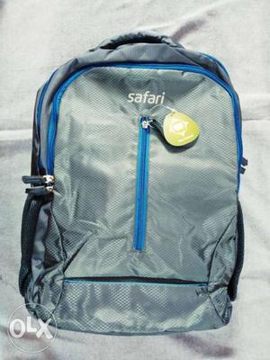 Gray And Blue Safari Backpack
