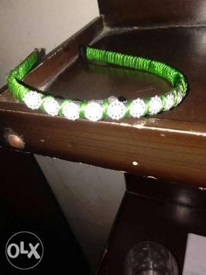 Green And White Alice Band