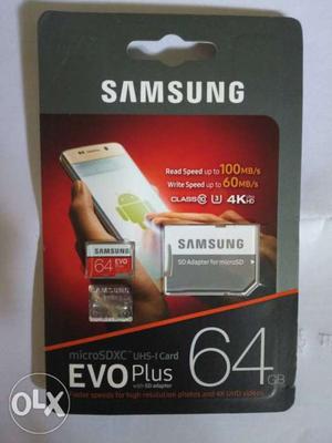 New Samsung Evo plus 64gb memory with Free adapter and bill