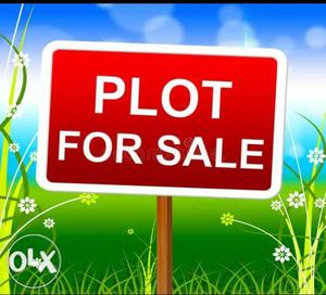 Red And White Plot For Sale Sign