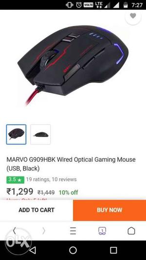 Seal packed Marvo Wired Optical (Gaming Mouse)