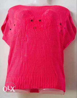 Women's Pink Knitted Shirt