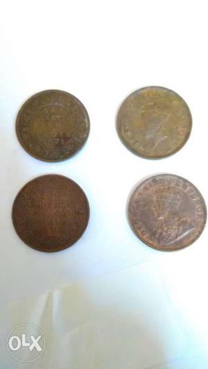 1 paise (quarter aana) coins before independence.