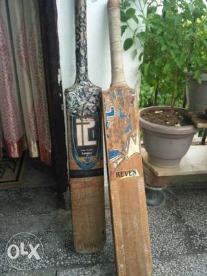 2 Wooden Cricket Bats 2 yrs old In good condition