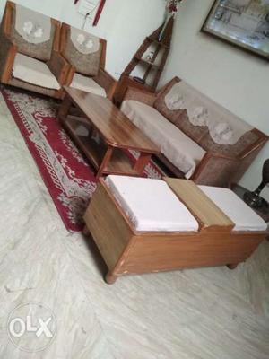 3+1+1 sofaset with table and 2 seater setti.