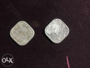 5 paisa aliminum 2 coins
