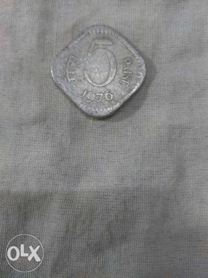 5 paise coin manufactur date is  only one