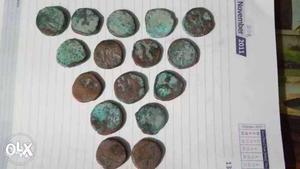5 pcs. ancient coins, fully tamba coins
