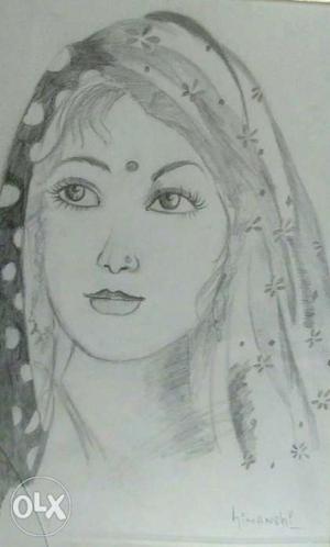 A lady portrait in shading