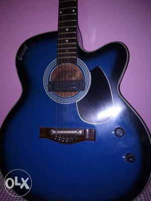 Black And Blue Burst Single Cutaway Guitar