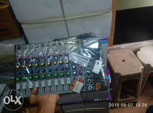 Black And Gray Mixing Console