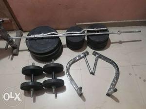 Black And Grey Gym Equipments