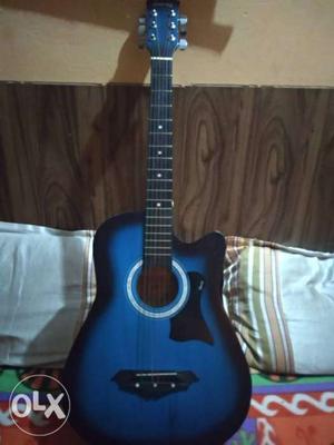 Blue-burst Venetian Cutaway Acoustic Guitar