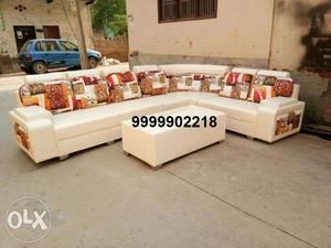 Brand new L shape sofa set with same matching center table &
