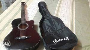 Brown Cutaway Acoustic Guitar And Gig Bag