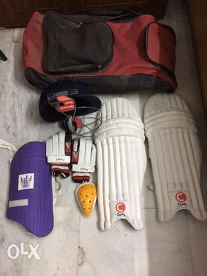 Cricket kit and pads-County pads, anthem gloves,