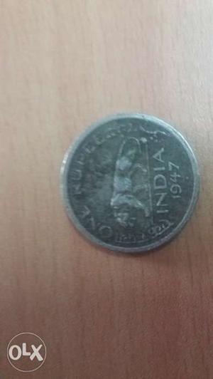 Indian one rupees coin