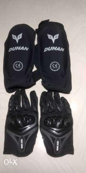 Motorcycle protective gear | Duhan knee pads | gloves | NEW