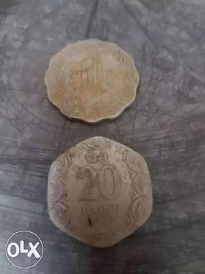 Old 10 paise and 20 paise collection for sale!!