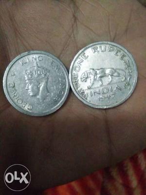 One rupees 2 coins only RS 800 years 