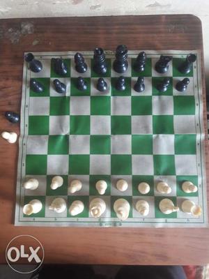 Professional chess set made of leather interested