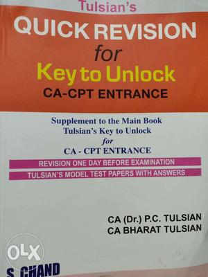 Quick revision book for CA CPT Entrance