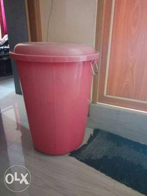 Round Pink Plastic Container