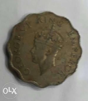 Silver-colored King Emperor George VI Coin