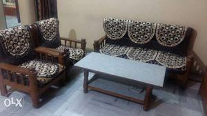 Sofa set 5 seater with centre table...made of
