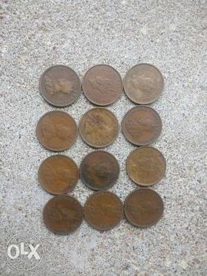 This one quarter anna India coin madal
