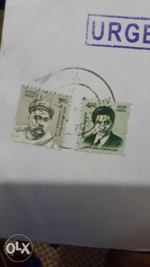 Two Men Portrait Postage Stamps