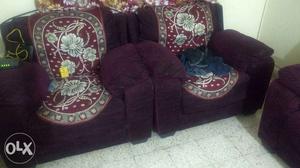 Two Purple Sofa Chairs