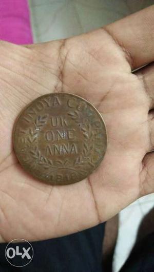 UK One Anna coin of 