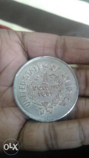 United states america ka 1 dollar very old coin