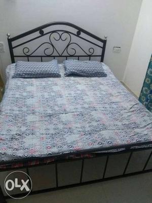 White And Gray Floral Bed Sheet