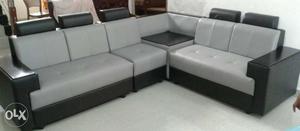 White Leather Sectional Sofa With Ottoman.cal 