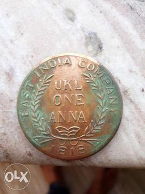 Year  coin of one Anna, got from my