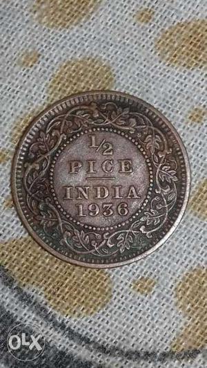 1/2 Indian Piece Coin